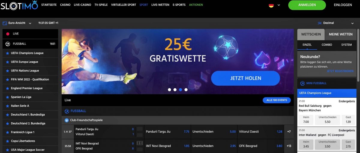 Slotimo Sportwetten