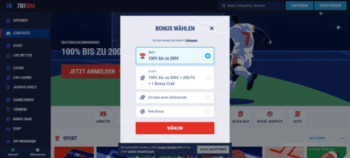 TikiTaka Bonus